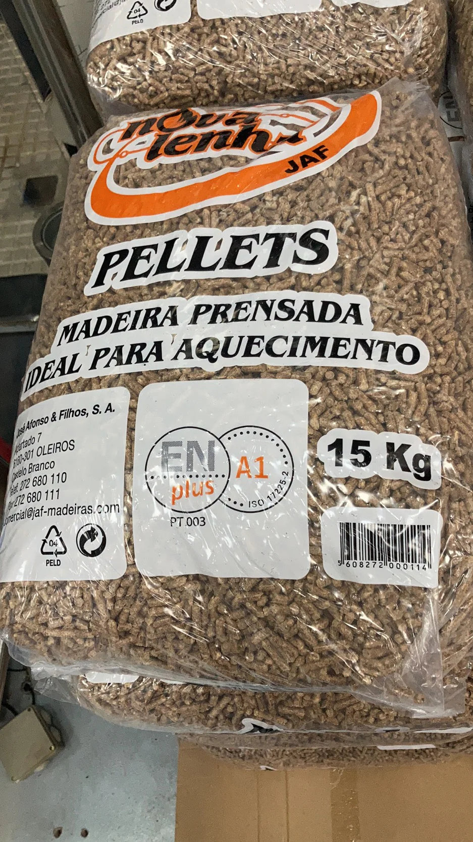 PELLET NOVA LENHA – 77 sacos de 15 kg
