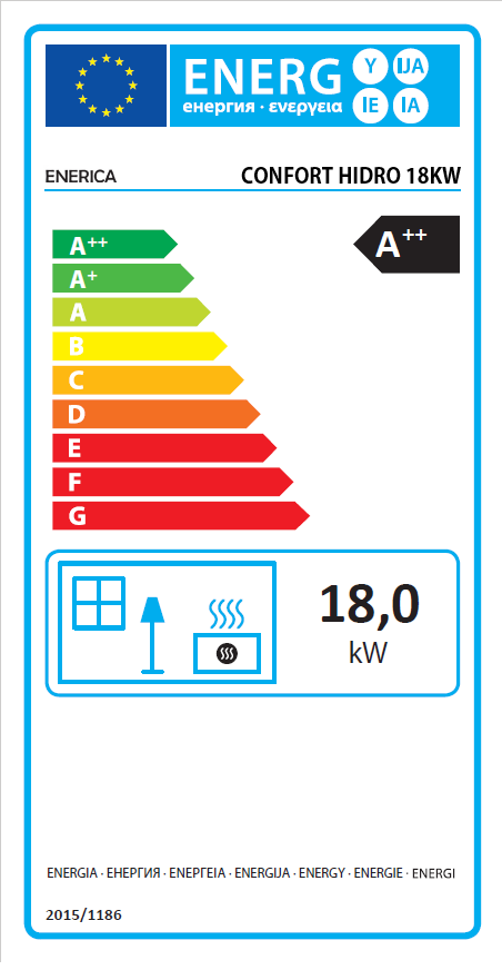 SALAMANDRA A PELLETS ENERICA CONFORT HIDRO BR 18KW Branco Aquecimento Central