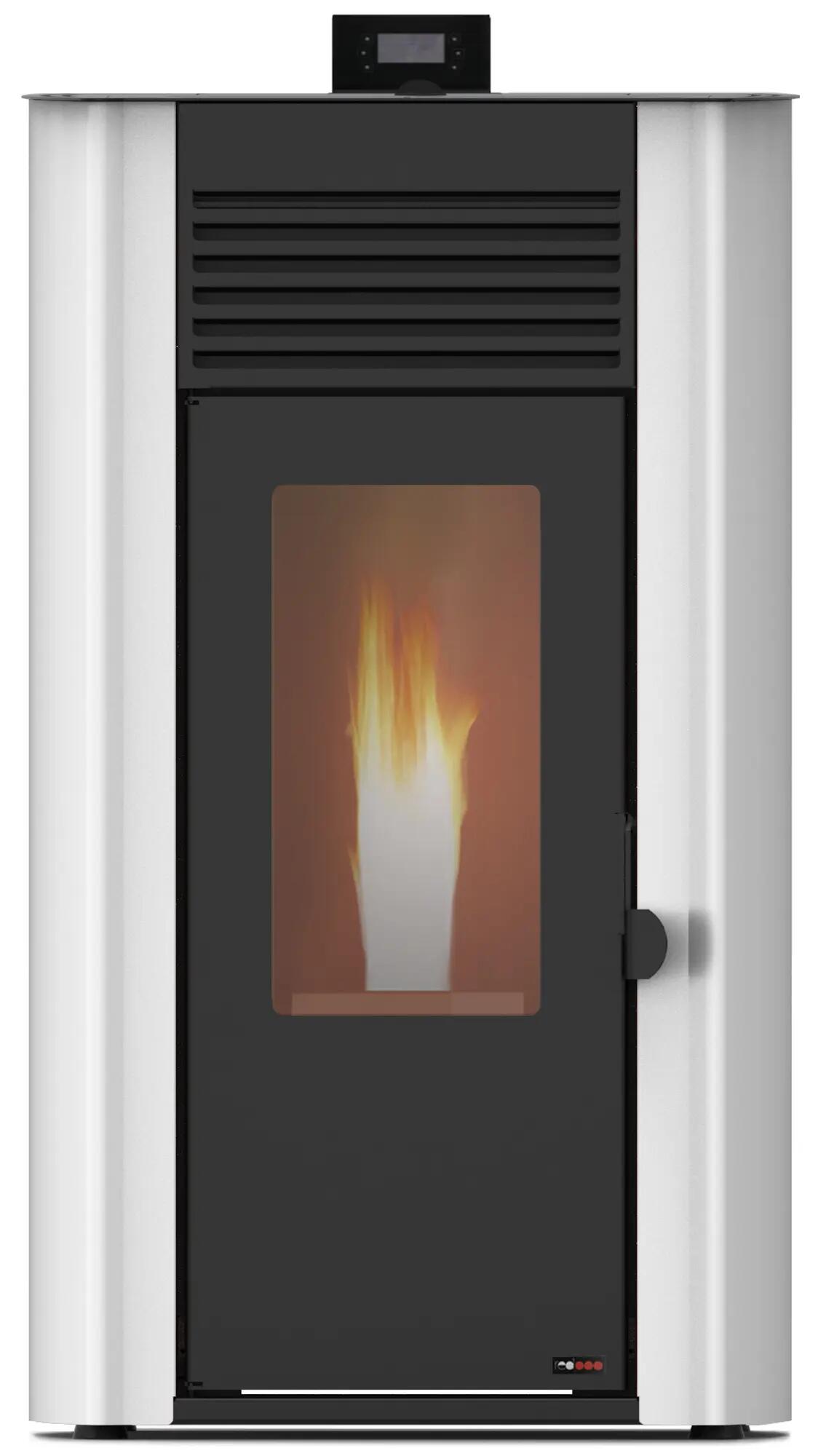 Salamandra a pellets hidro FIRST 13 KW BRANCO