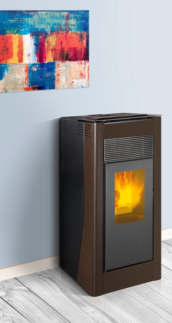 Salamandra a pellets hidro TJ VELIKA CASTANHO 27KW