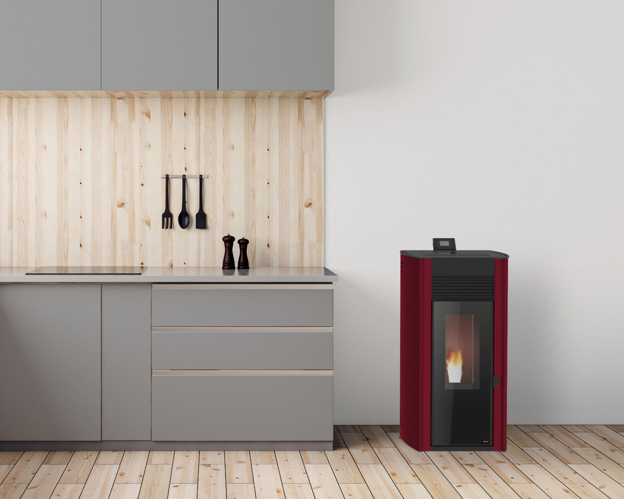 Salamandra a pellets hidro FIRST ADVANCE 13K BORDEAUX