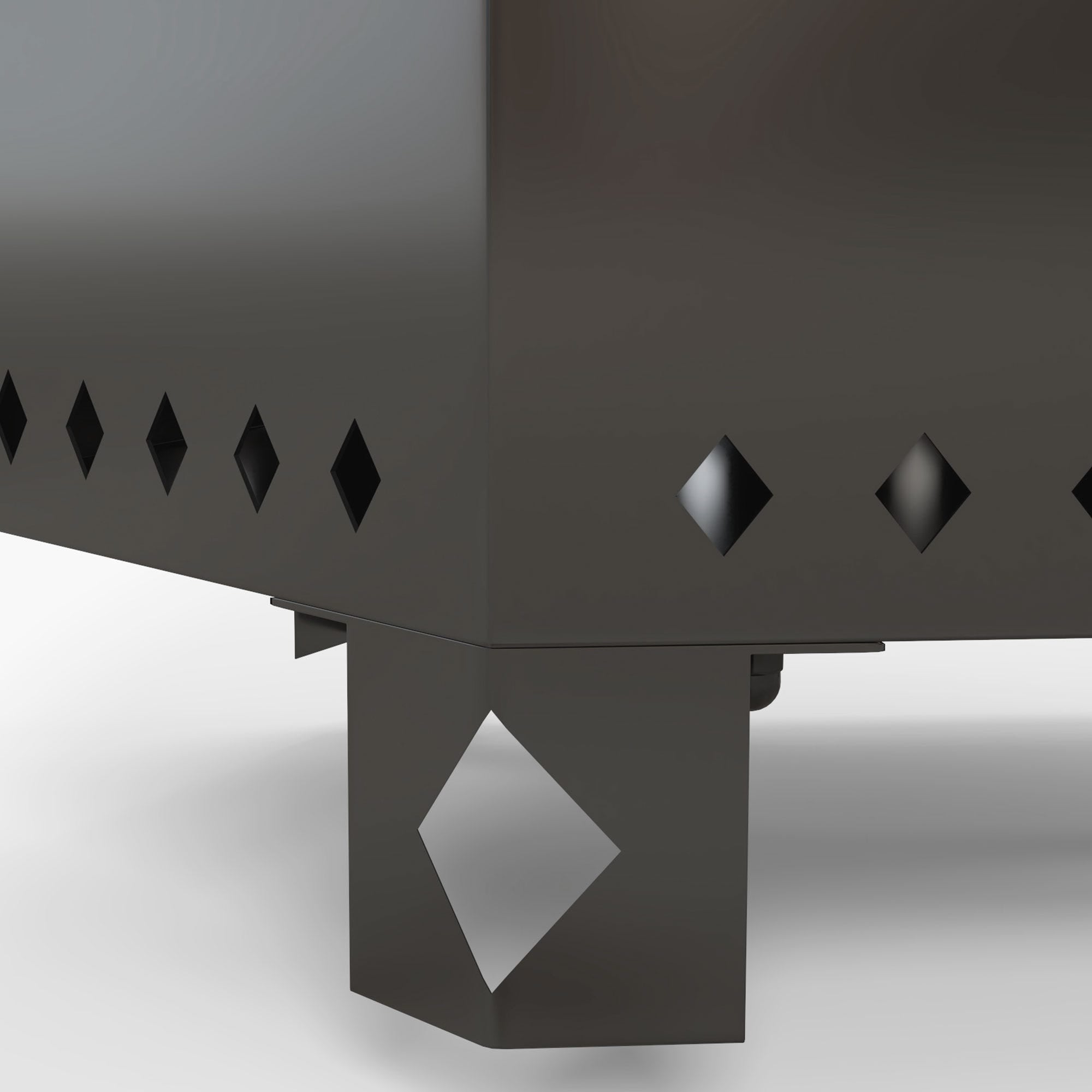 Braseiro de mesa sem fumo em metal preto com atiçador, sistema de combustão secundária, ideal para jardim e terraço