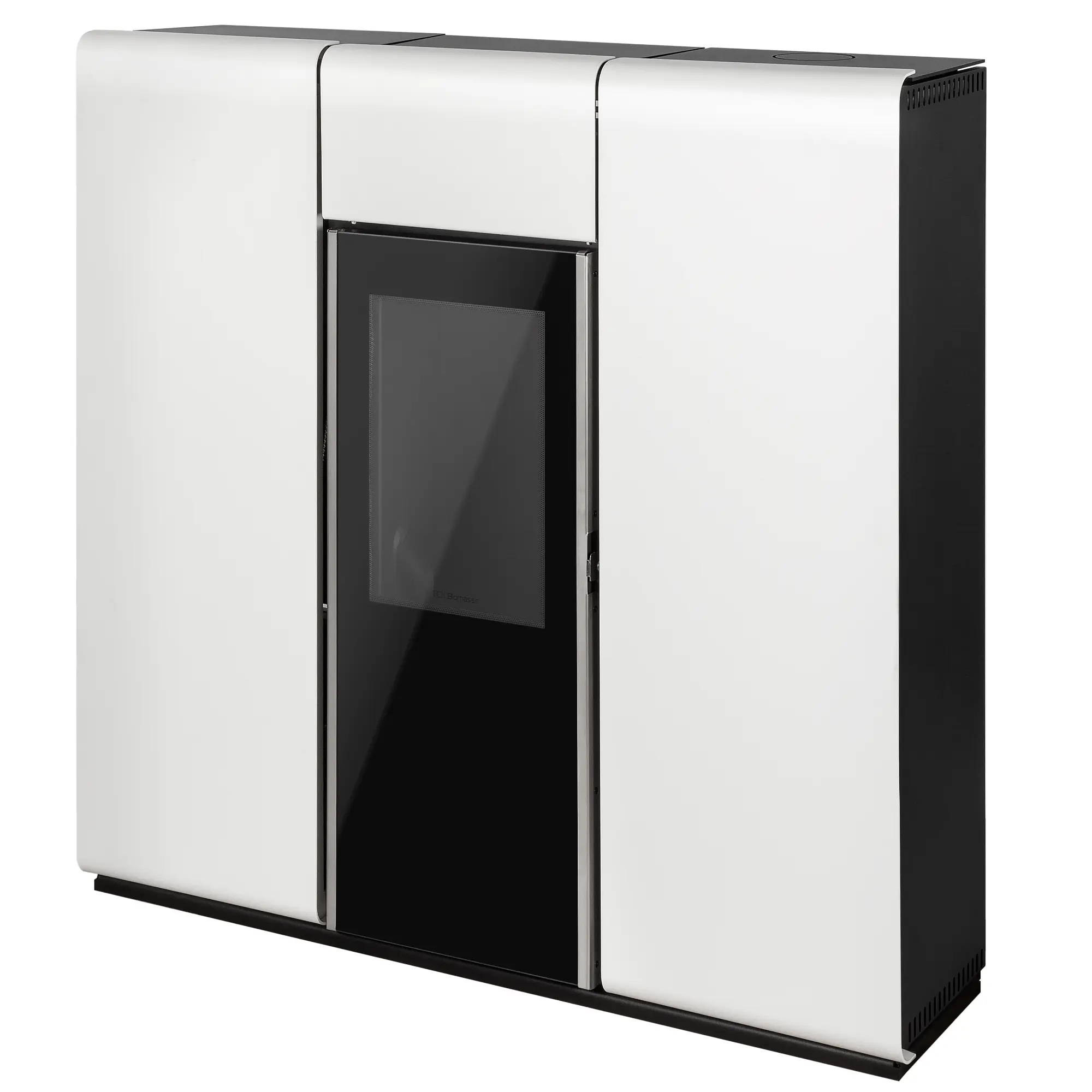 Salamandra a pellets TEK Biomasse hidro SLIM AQUA 20kW A+ branca