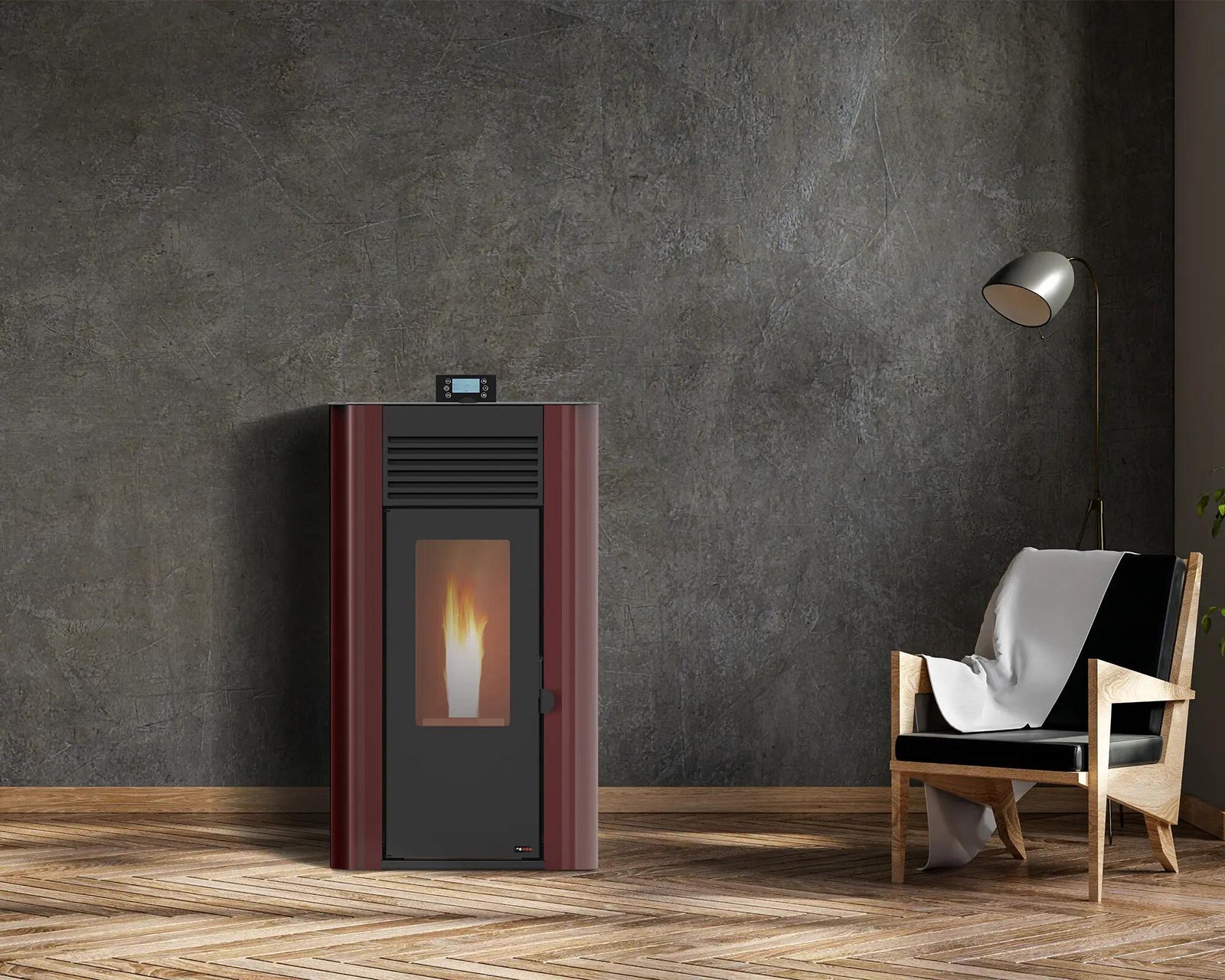 Salamandra a pellets hidro FIRST 13 KW BORDEAUX