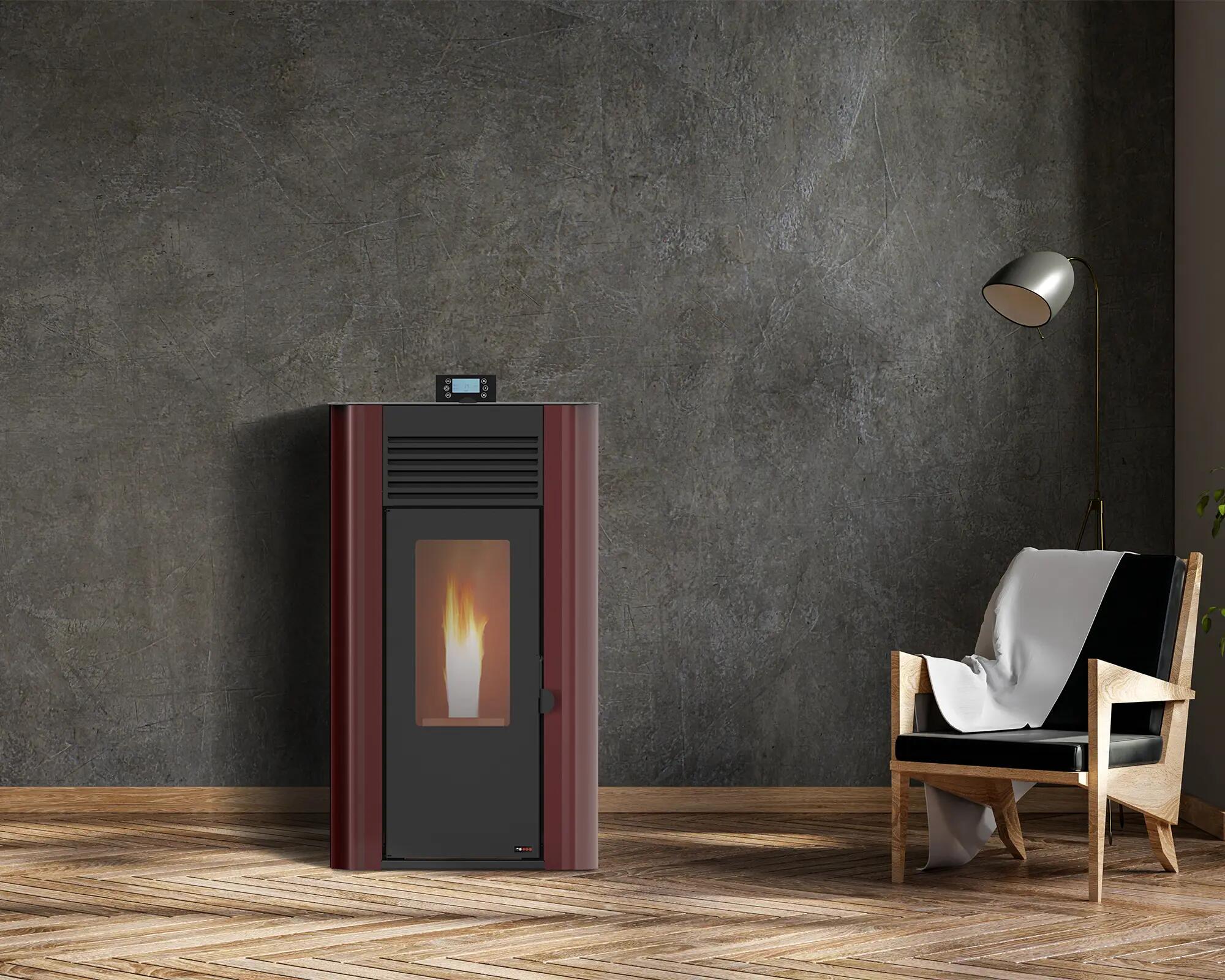 Salamandra a pellets hidro FIRST 13 KW BORDEAUX